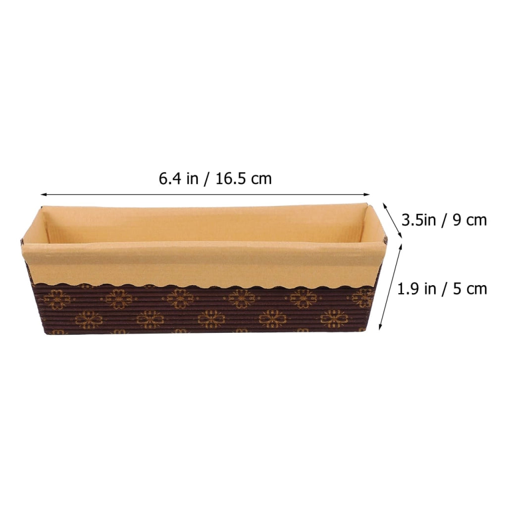 Set di 25 stampi per dolci in carta, con rivestimento antiaderente, dimensioni 16,5x9x5 cm