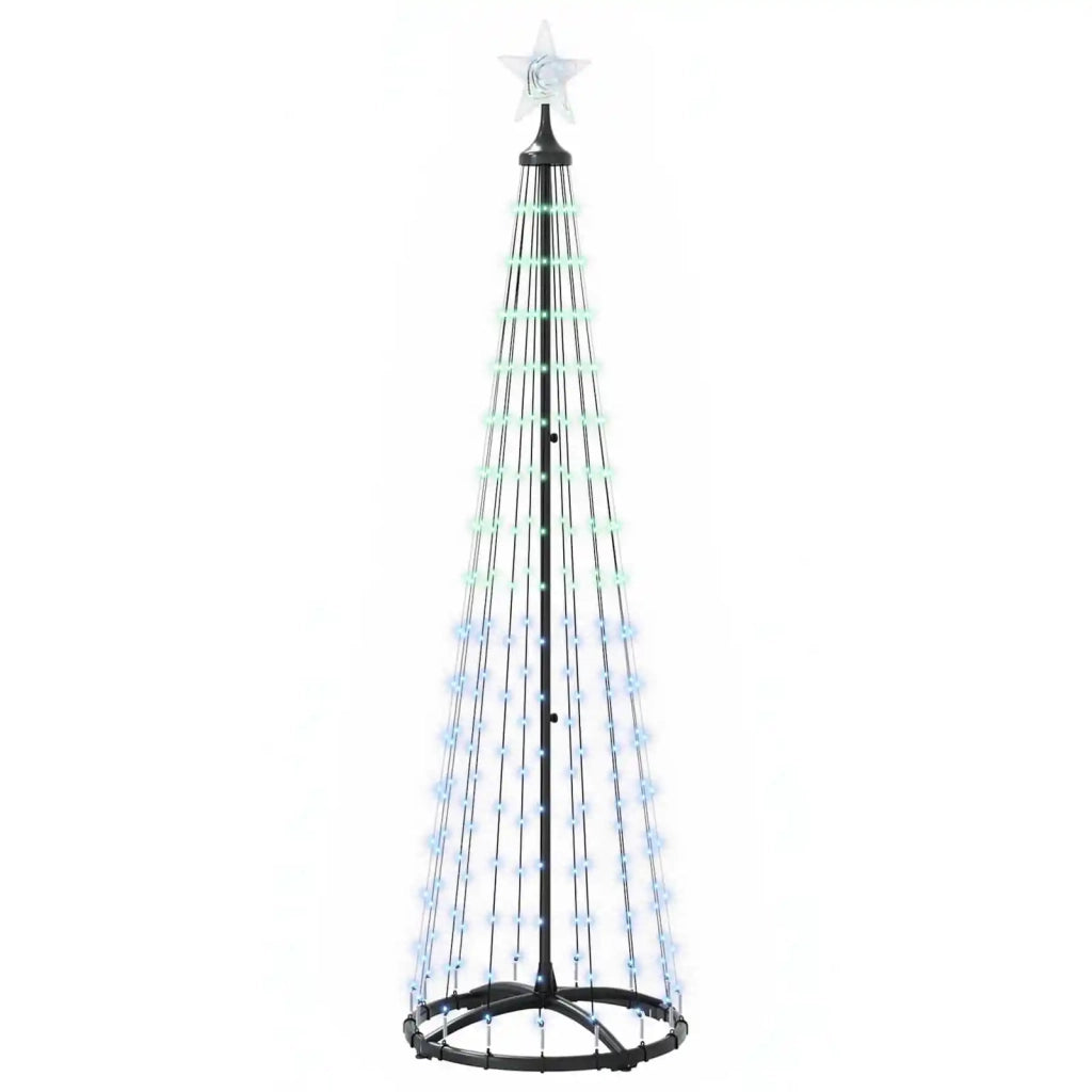 Albero di Natale a cono LED 180 cm 250 LED Multicolore Acciaio 42050811
