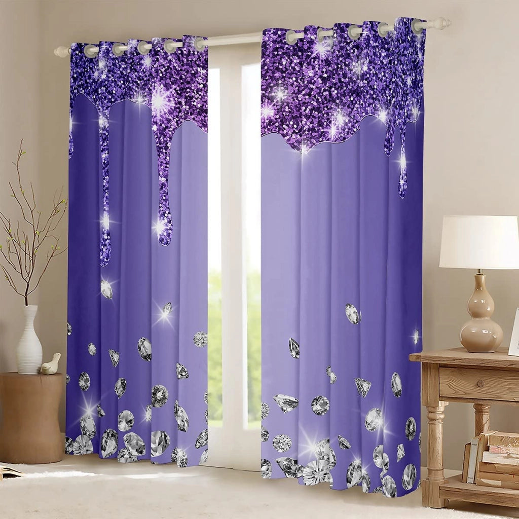 Tende oscuranti, set da 2, 132x160 cm, passanti argentati, design moderno
