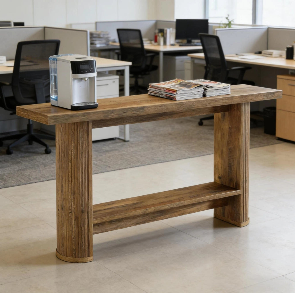 Consolle 140x30x80 cm in legno marrone design moderno per ingresso e corridoio