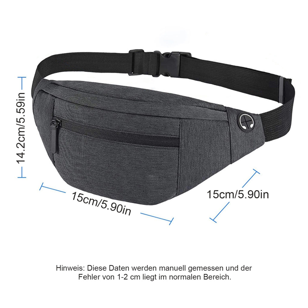 MARSUPIO Sportivo 34x16x3 cm in Nylon Grigio