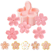 Set di stampini per biscotti a forma di fiori di ciliegio, ideali per la preparazione di dolci