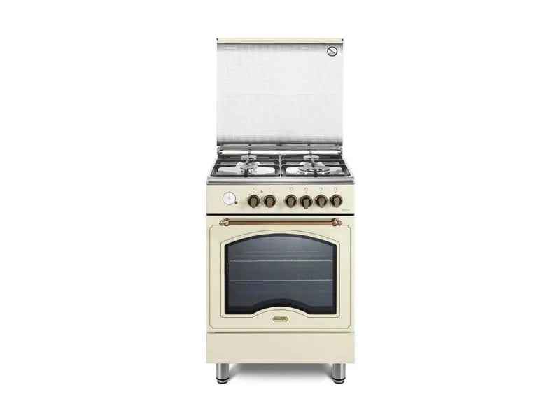 Cucina a gas DeLonghi PEM 664 CLSG 60 cm forno elettrico 74 L - Crema