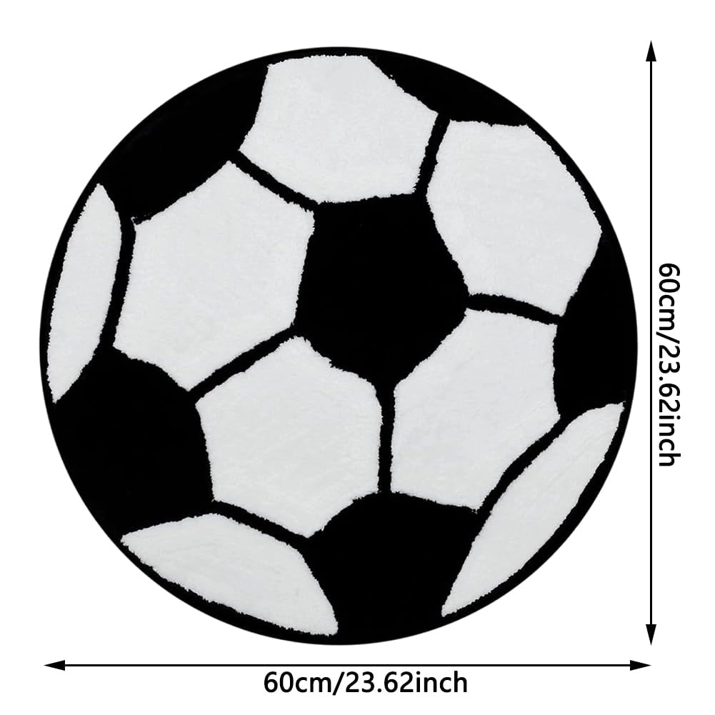 Tappeto a forma di campo da calcio, circa 60x60 cm, tappeto per bambini, motivo calcistico