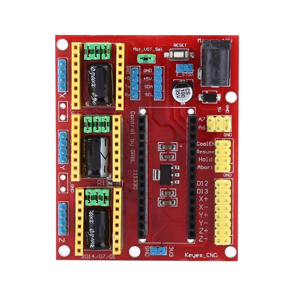 CNC Shield V4+ con driver per motori passo-passo A4988, per Arduino, a 3 assi