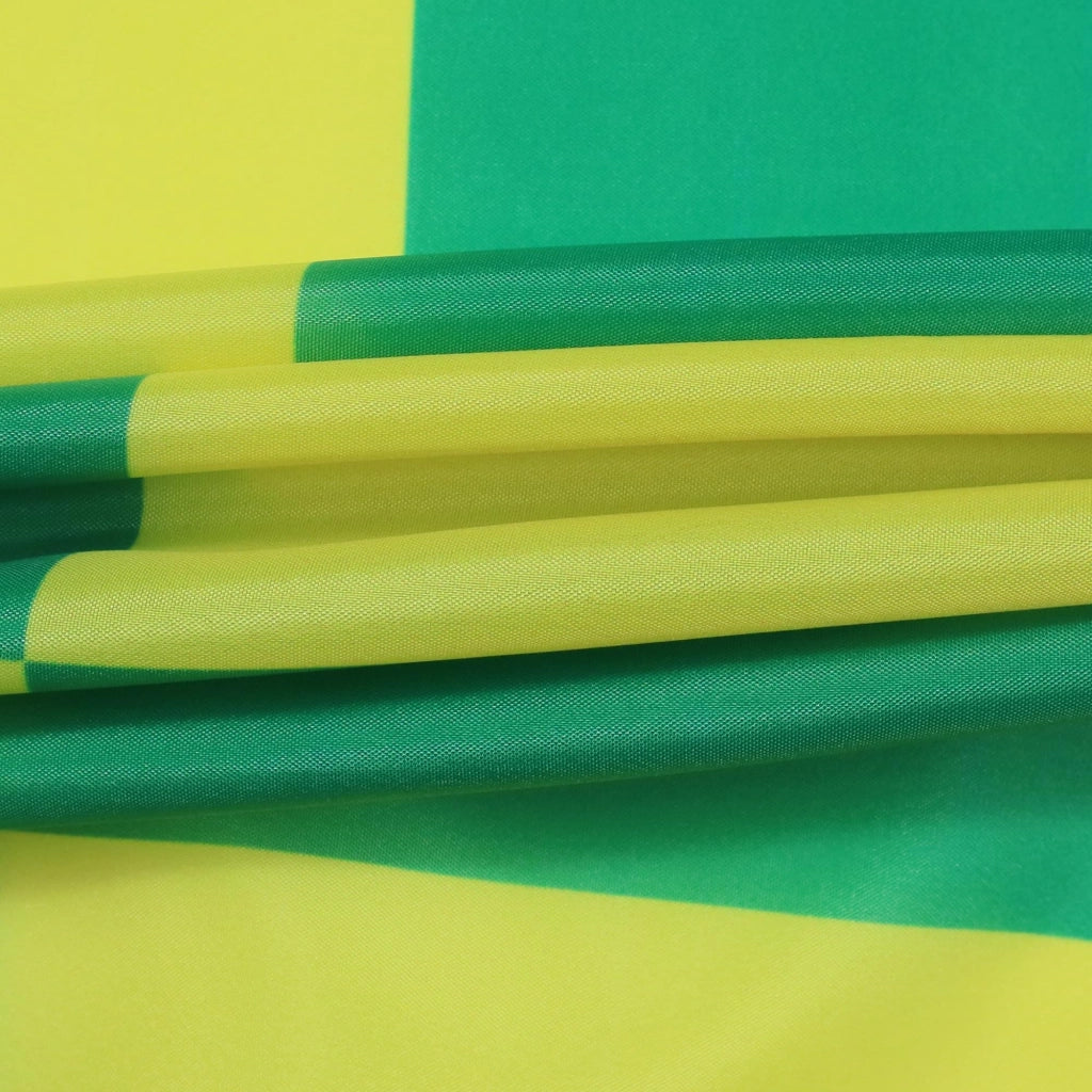 Bandiera a scacchi, verde e gialla, 90x60 cm, in poliestere 100D