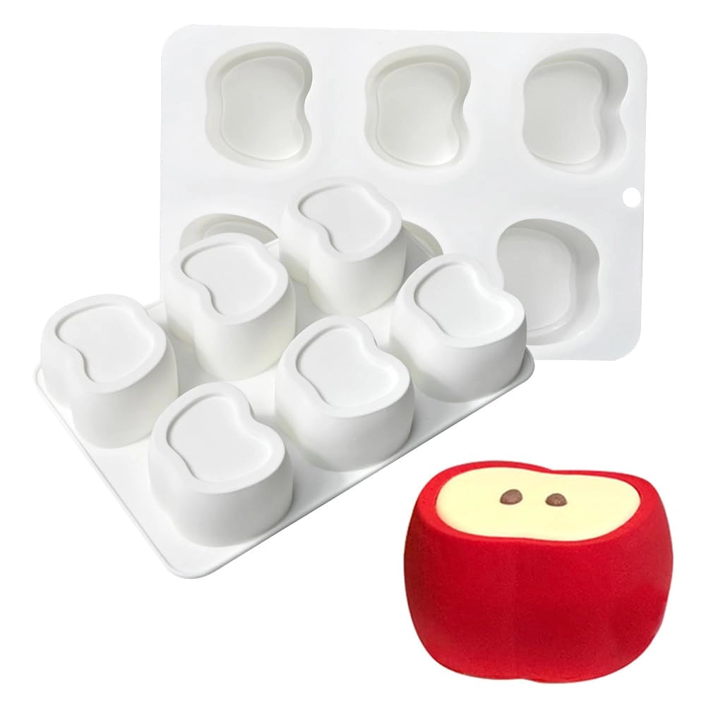 Stampo in silicone a forma di mela 3D, dimensioni 21x14,5x4 cm, ideale per Natale
