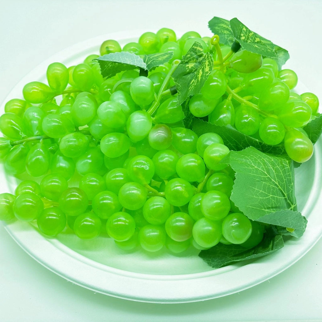 Uva artificiale, 12 pezzi, verde, lunghezza 2,3 metri, realizzata in plastica