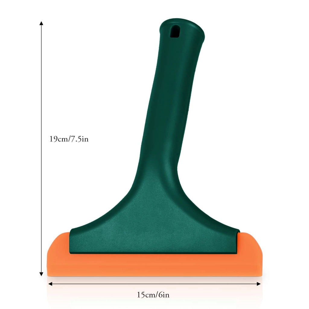 Spazzola per vetri in silicone, 15 cm, verde scuro, per auto e bagno
