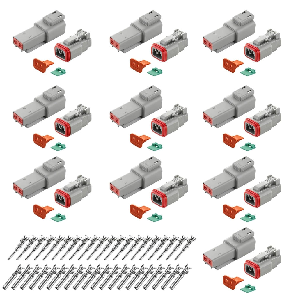 10 set di connettori a 2 poli, impermeabili, connettori DT