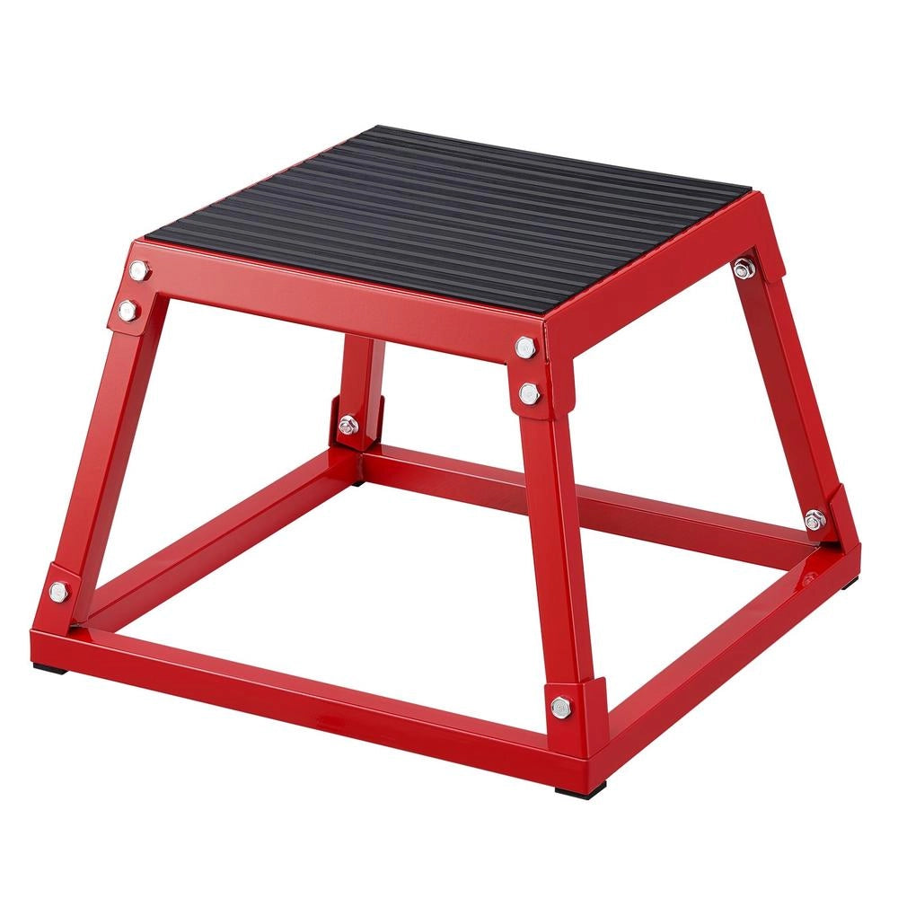 Box Pliometrico SS-R-12 da 305 mm, Piattaforma per Salti e Fitness Rosso, Carico 227 kg, Jump Box Robusto per Allenamento, 1 Pz
