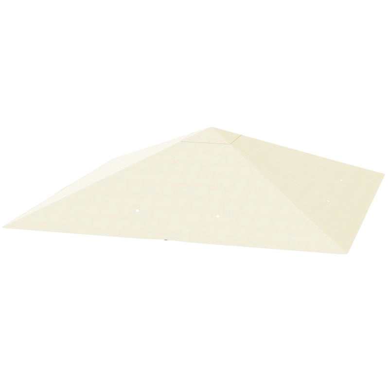 Telo di ricambio per gazebo 3 x 3 m bianco crema con 8 fori di drenaggio