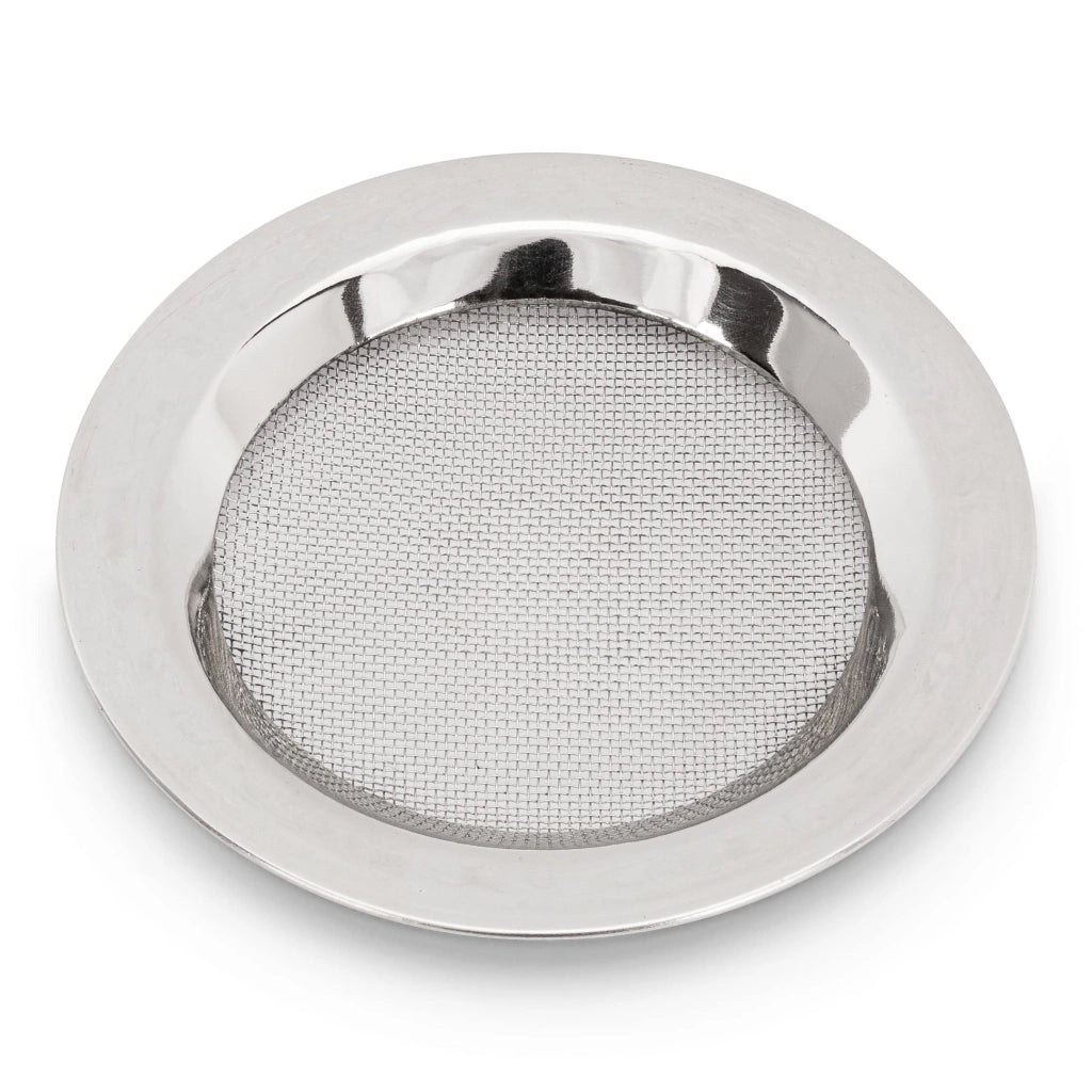 Setaccio in acciaio inossidabile per incensi, diametro 8 cm, confezione da 2 pezzi, colore argento