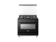 Cucina DeLonghi DEMN 96 SG 90 cm antracite gas 5 fuochi forno 83 L