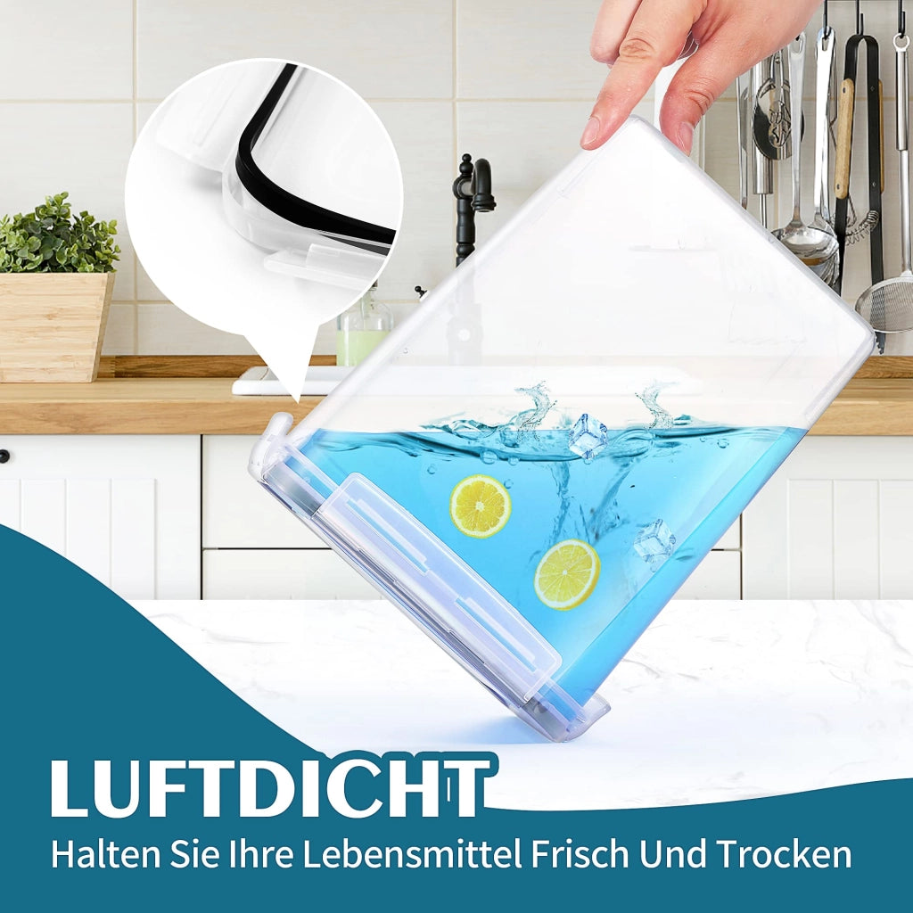 Contenitori per alimenti da 5,2 litri, set da 4, ermetici, senza BPA, con etichette