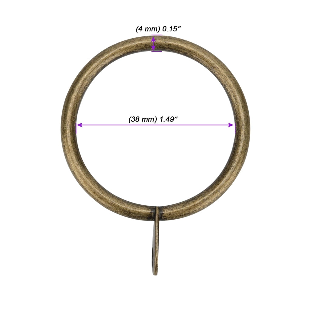 Anelli per tende in ottone, 38 mm, 100 pezzi, anelli scorrevoli