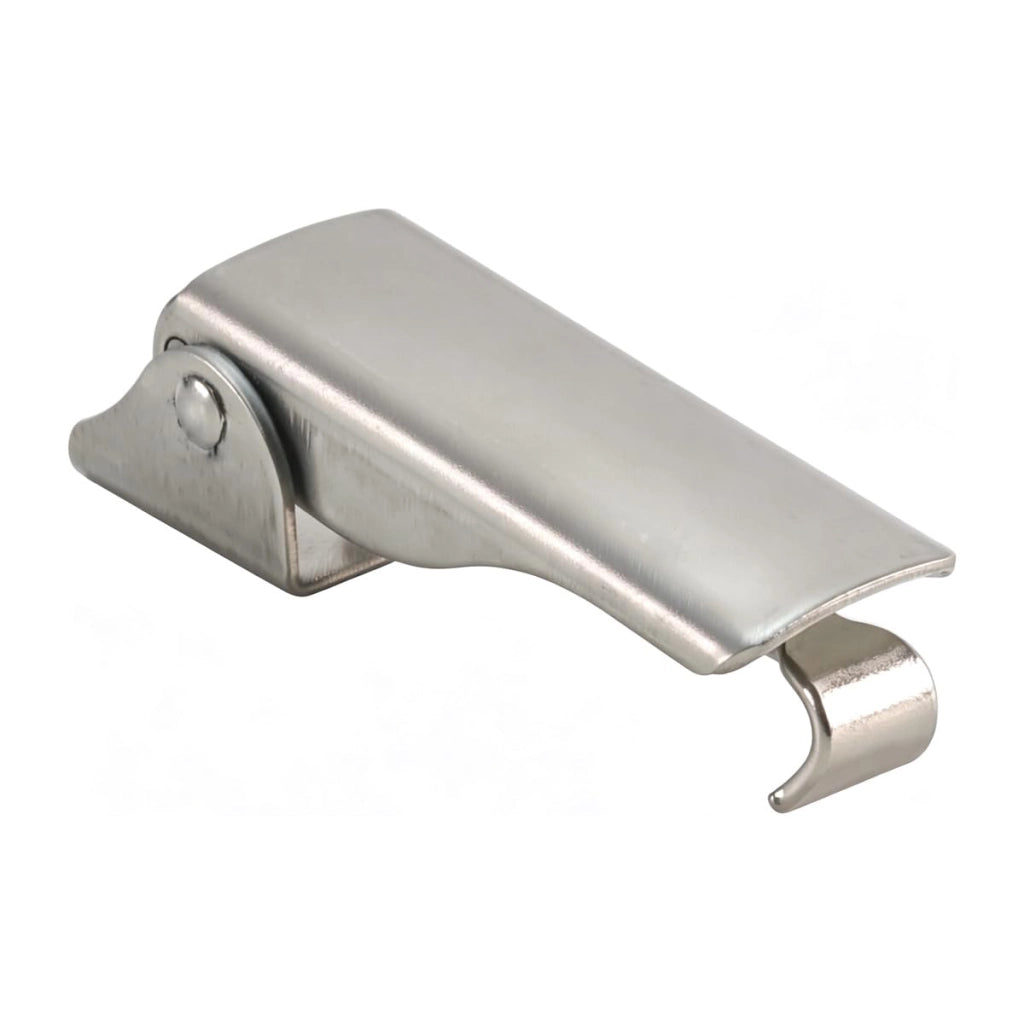 Confezione da 2 fermagli per tende in acciaio inossidabile, dimensioni 82 x 27,3 mm, colore argento