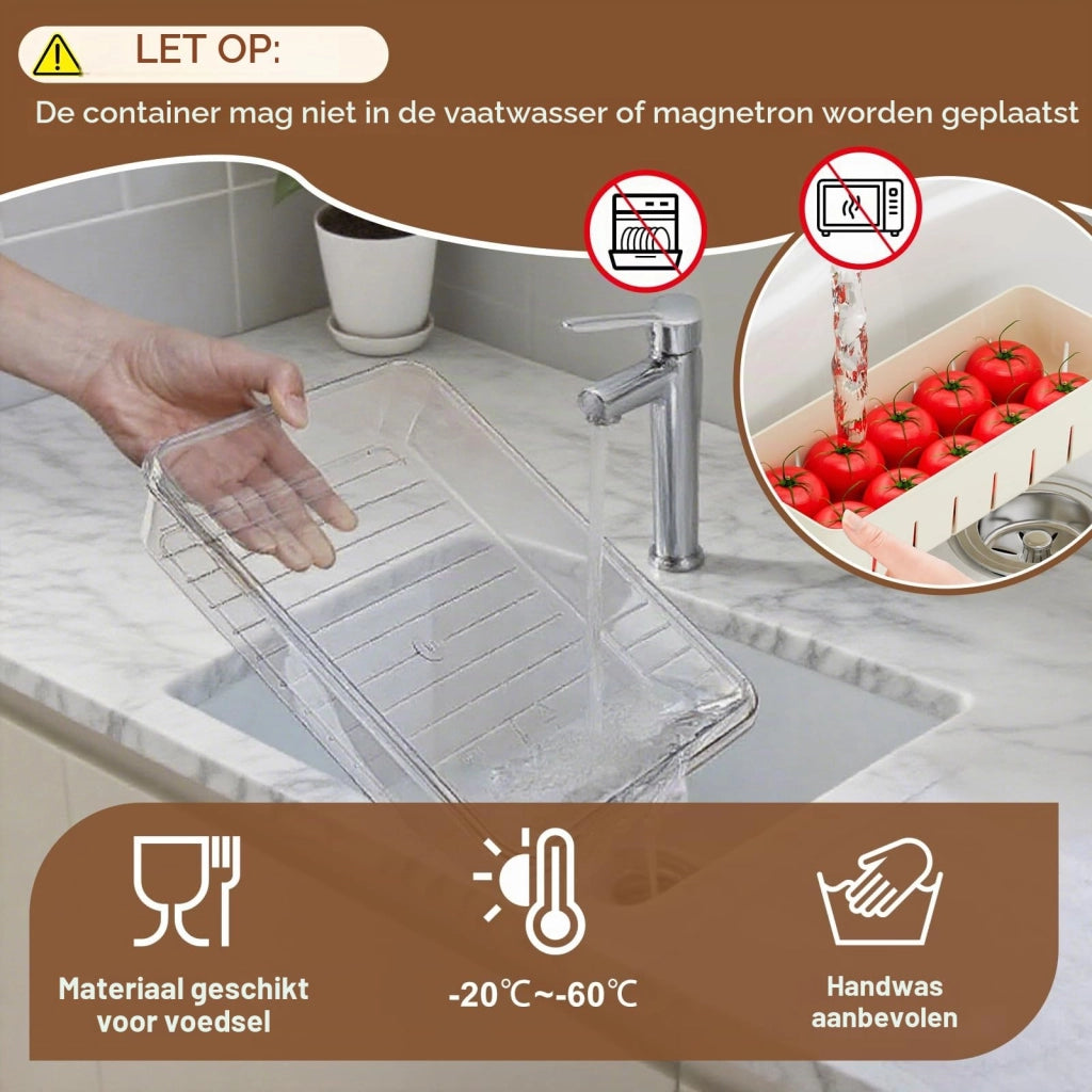 Contenitore per snack con 6 scomparti, coperchio, maniglia e 4 forchette, portatile