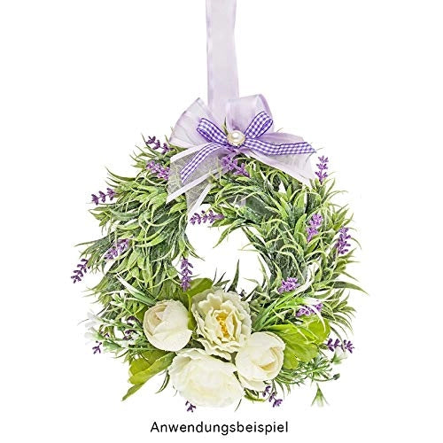 decorativa, fiori viola, diametro 25 cm, diametro interno 9,5 cm