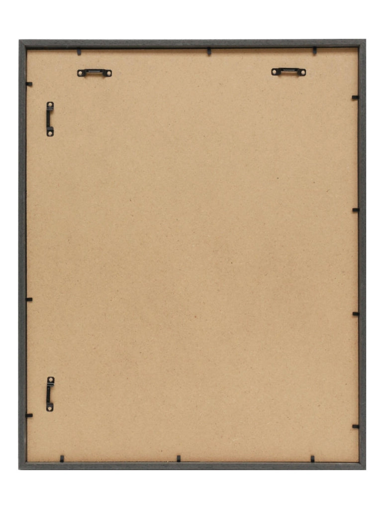 Cornice per foto, 40x60 cm, nero e grigio, legno, rettangolare