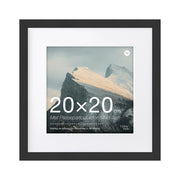Cornice fotografica 20x20 cm, MDF, acrilico nero, 1 pezzo