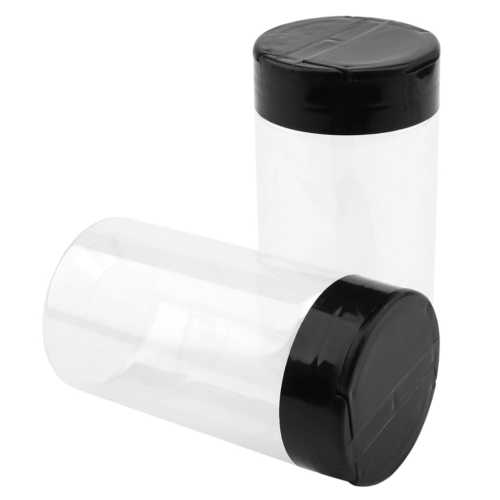 50 contenitori per spezie da 200 ml con coperchio dosatore, trasparenti
