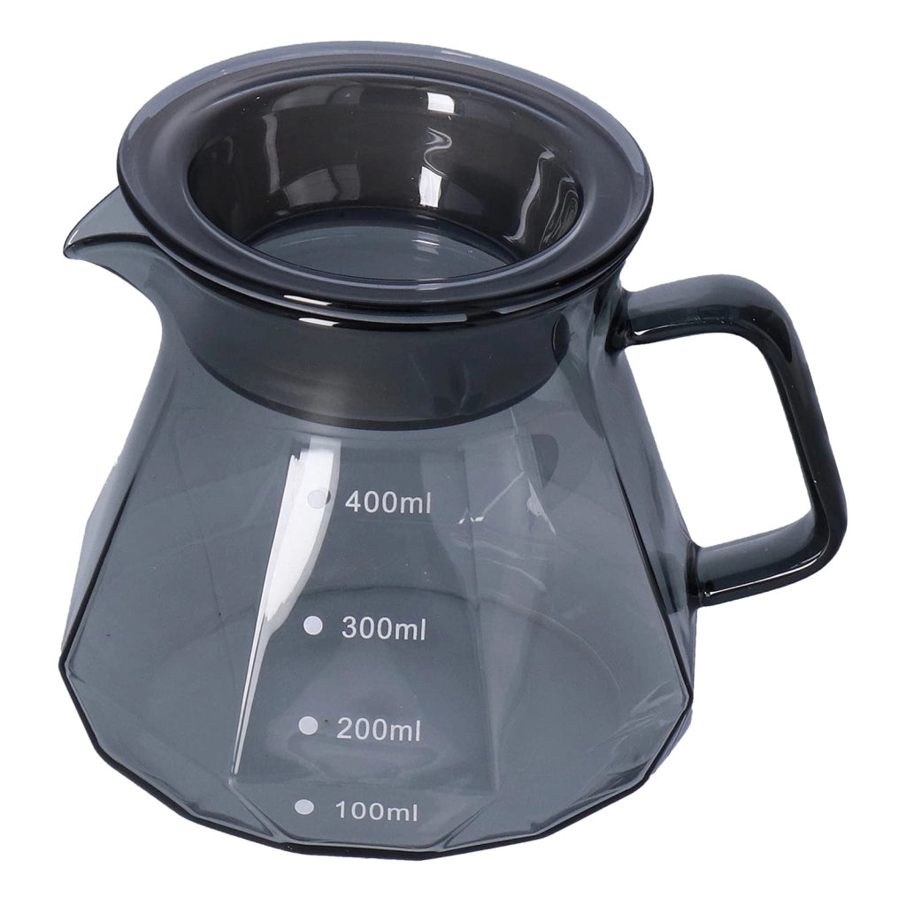 Bollitore in vetro per caffè, resistente al calore, capacità 400 ml, trasparente