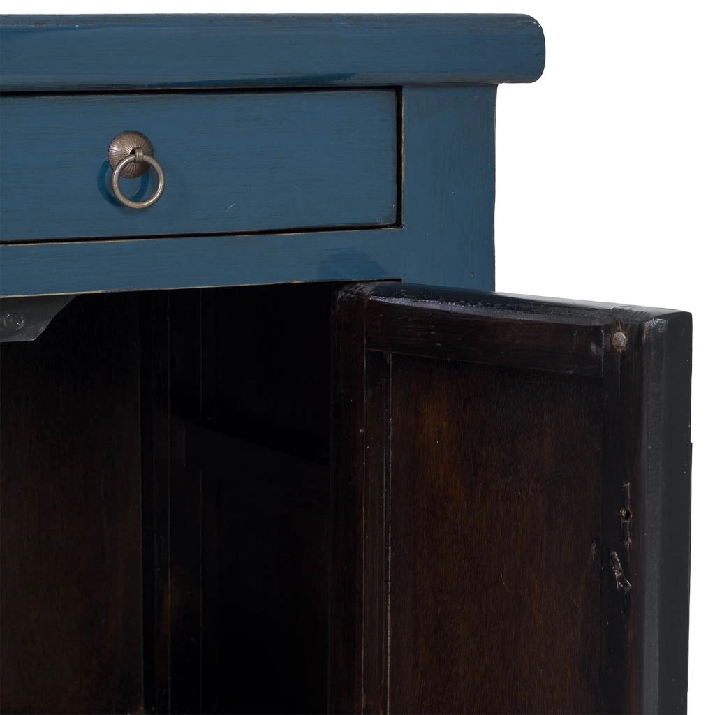 Credenza in legno blu 130x46x62h cm
