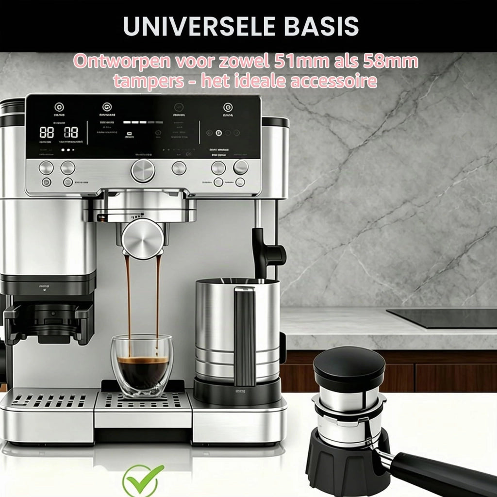 Base in silicone per pressino da caffè, compatibile con pressini da 51/58 mm, colore nero