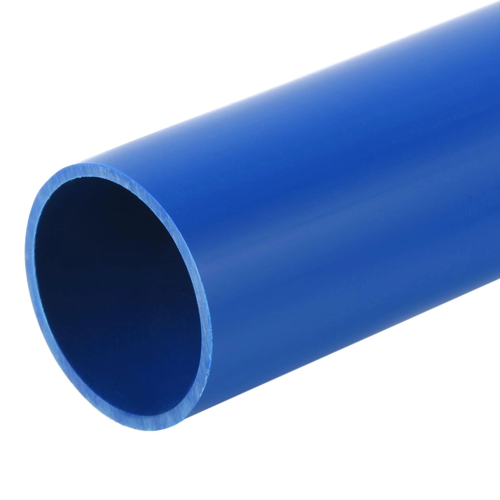 Tubo circolare in PVC, diametro interno 36 mm, diametro esterno 40 mm, lunghezza 350 mm, colore blu, resistente agli urti