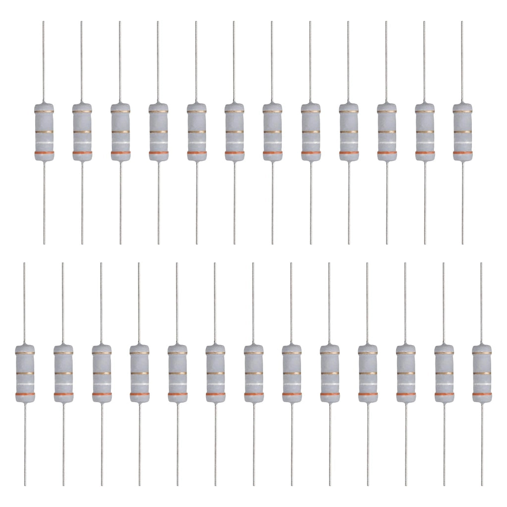 Resistenze da 3,9 Ohm, 3W, tolleranza del 5%, 25 pezzi, assiali, resistenti al fuoco