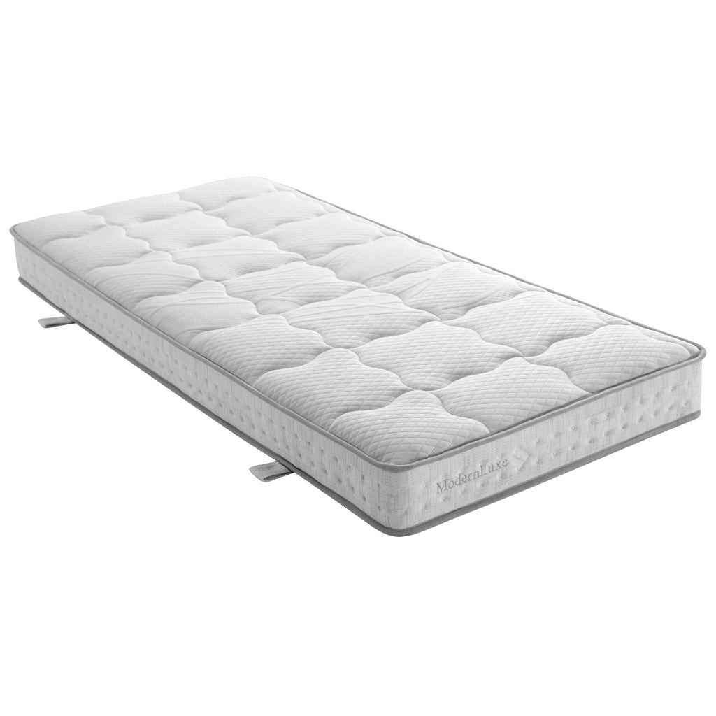 Materasso a molle insacchettate 7 zone H3. schiuma fredda, bianco, 90 × 200 × 15 cm