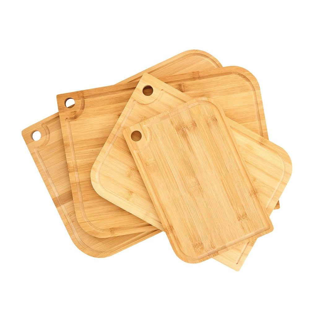Tagliere in bambù extra-large, 40x29 cm, con scanalatura per raccogliere i liquidi