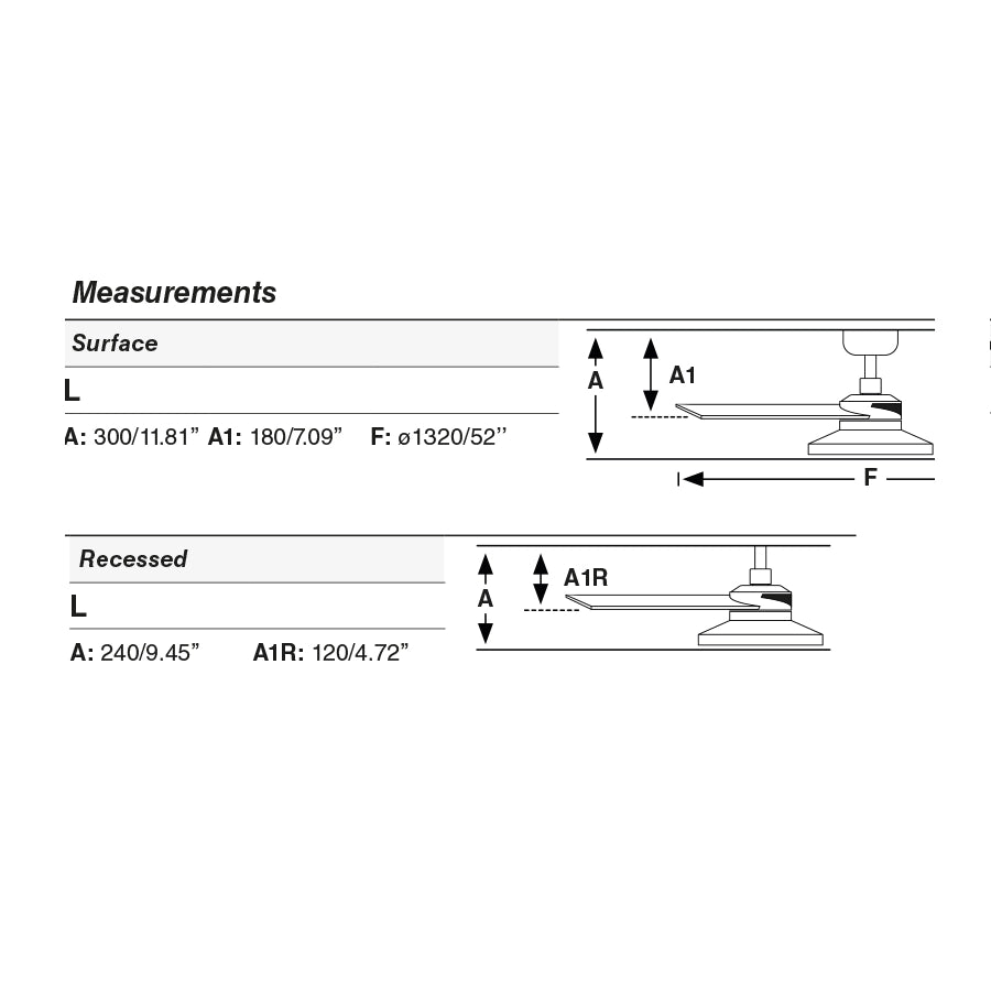 RUDDER RECESSED TAK 4 L Ventilatore nero/noce 4000K