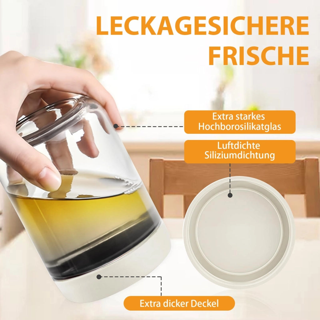 Set di 4 vasetti da 500 ml con coperchio, a prova di perdite e riutilizzabili