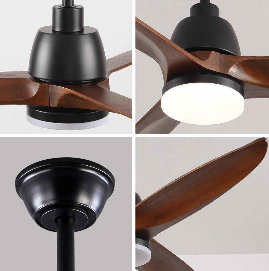 Ventilatore da soffitto 52 pollici con luce dimmerabile e telecomando