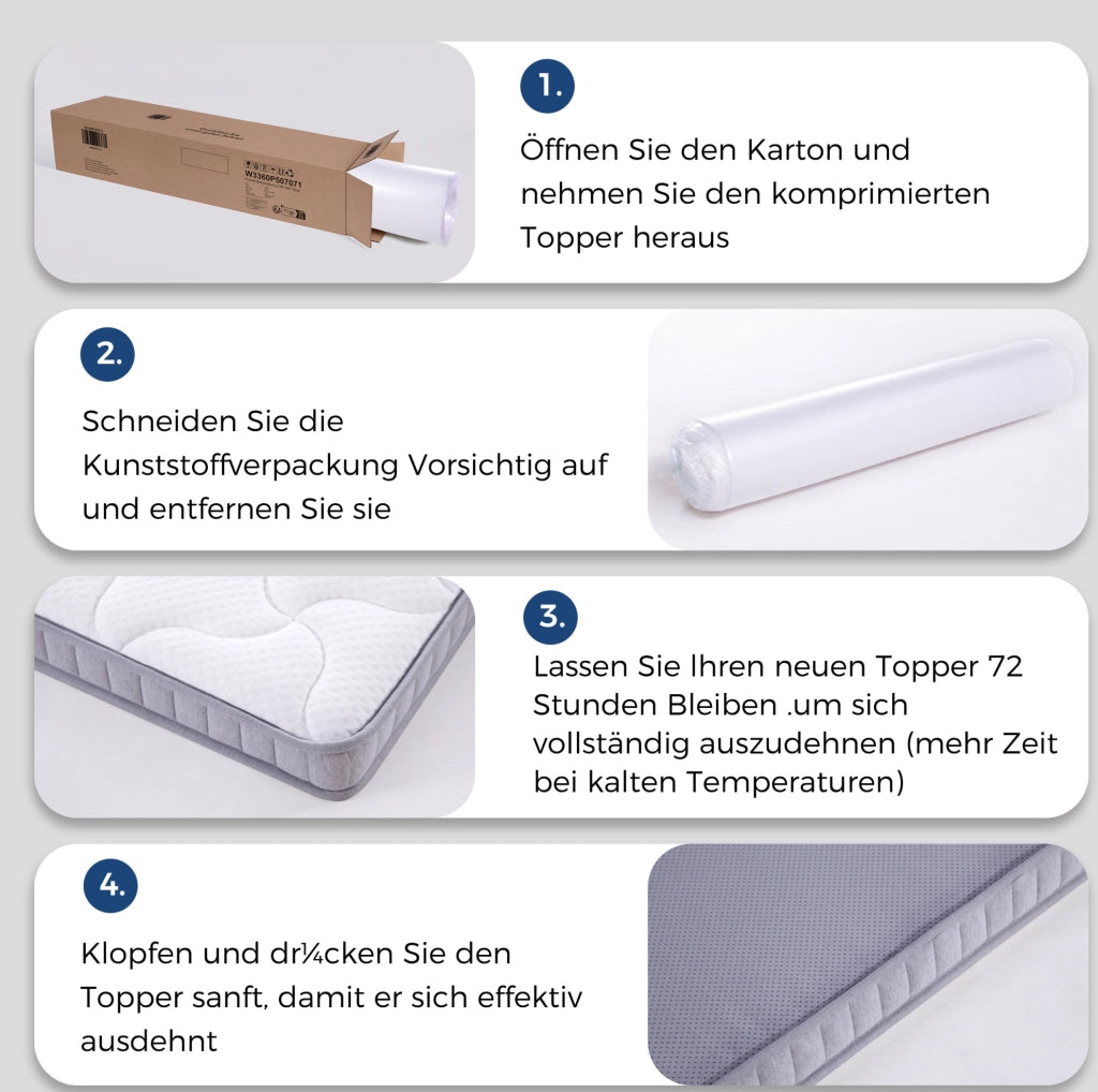 Materasso a molle insacchettate a 7 zone con schiuma, bianco