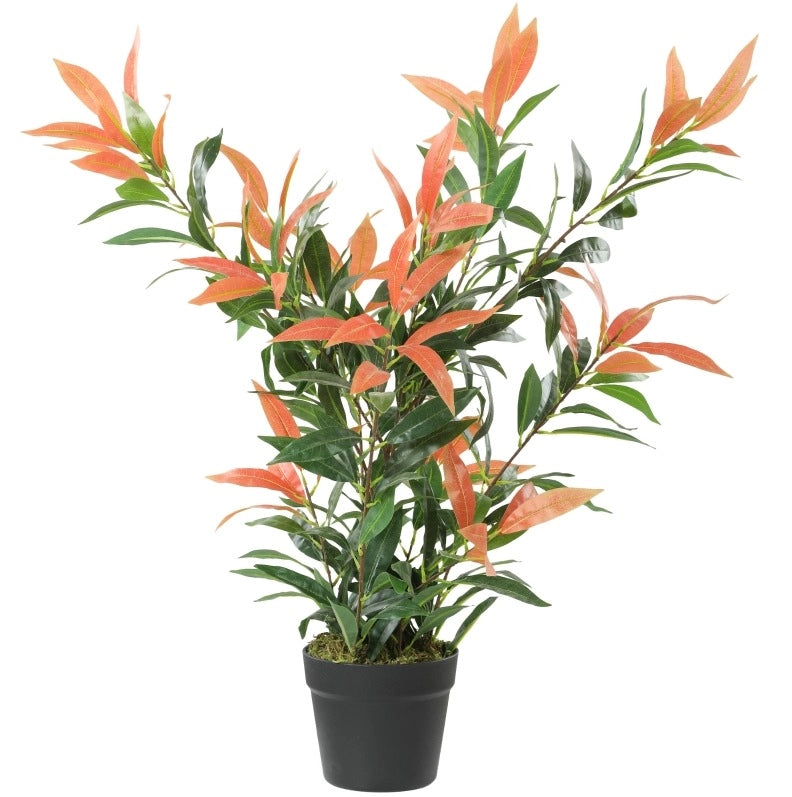 PIANTA Artificiale 45x45x90 cm Rossa con 300 foglie e rami modellabili