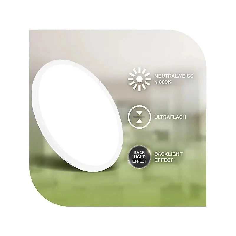 Plafoniera LED Briloner ultra slim 14W 3000 lm Ø 42 cm luce naturale 4000K