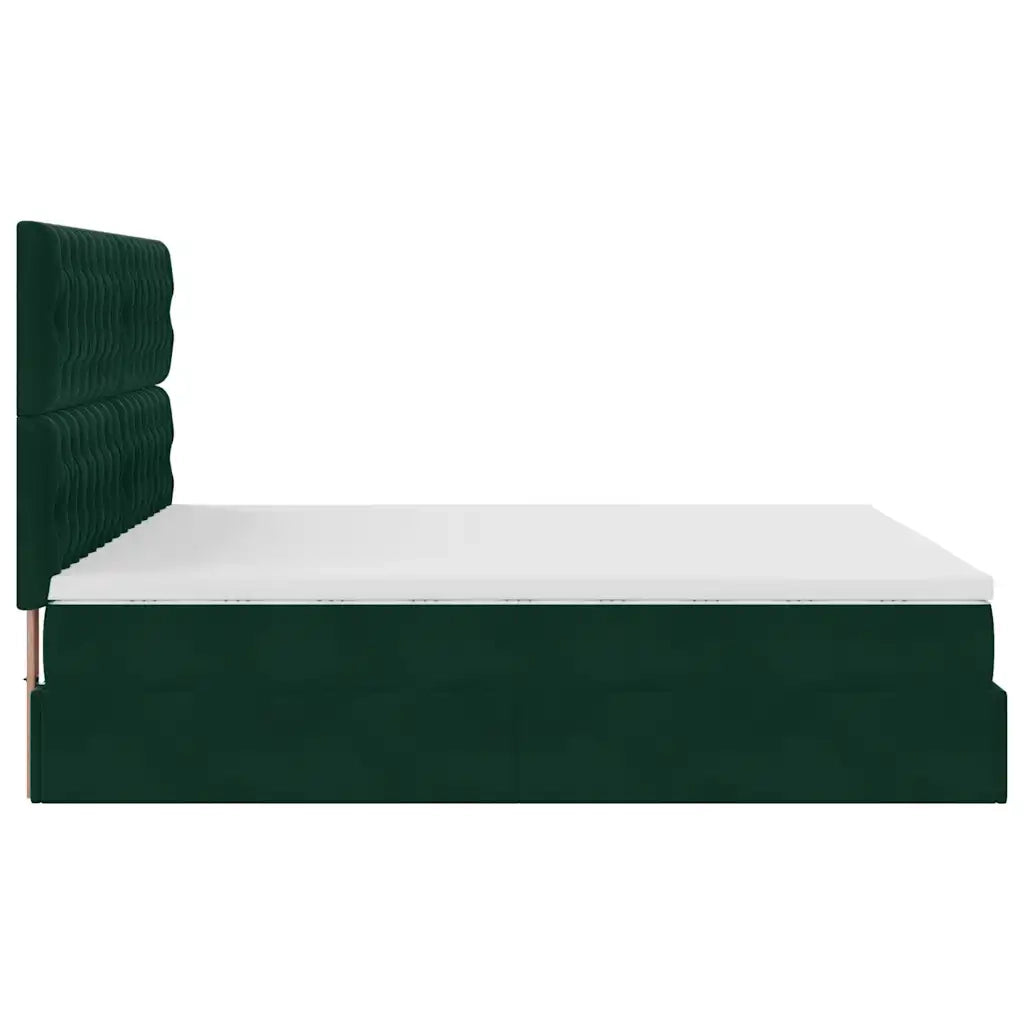 Struttura Letto Pouf con Materassi 200x200 cm Velluto 3313568