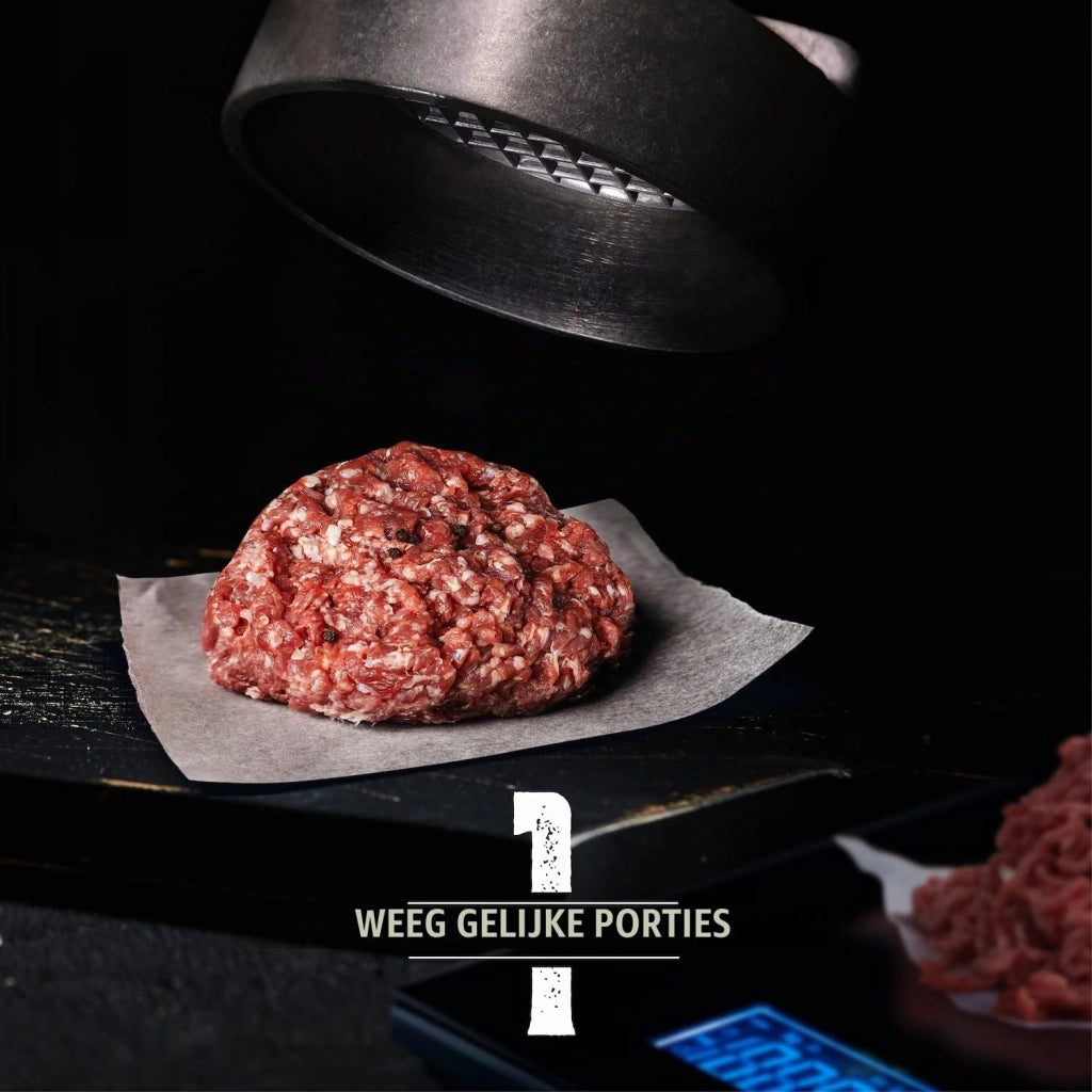 Pressa per hamburger in alluminio, diametro 125 mm, con rivestimento antiaderente