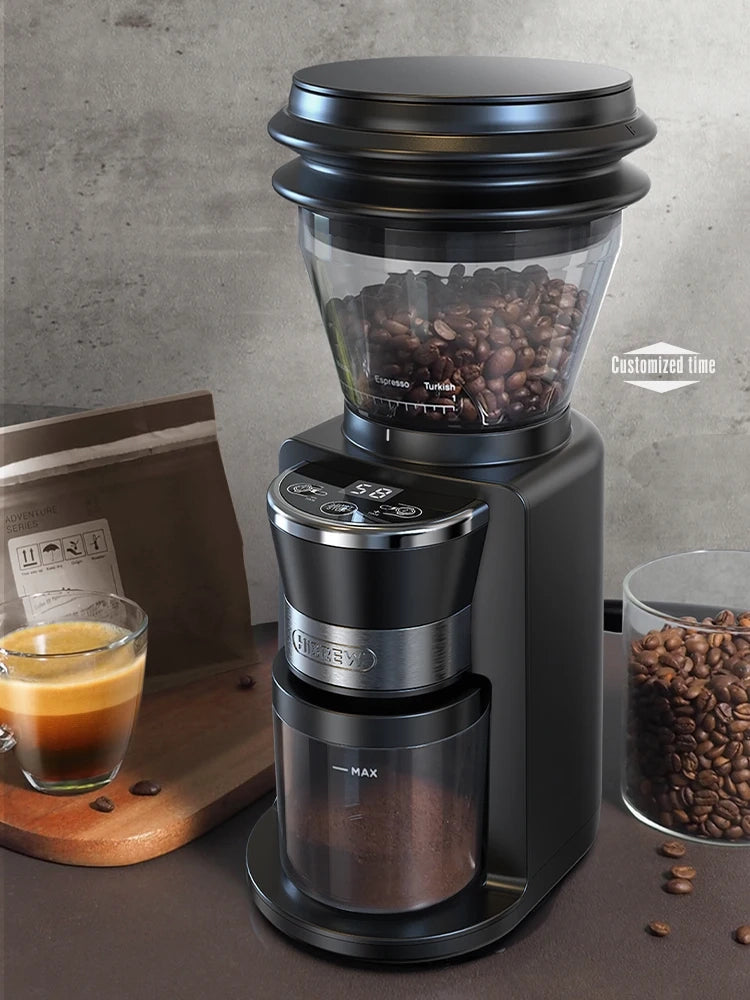 Macinacaffè automatico elettrico; HiBREW G3 nero，macine coniche 40mm;34 regolazioni;antistatico;soffiante;per caffè espresso e turco