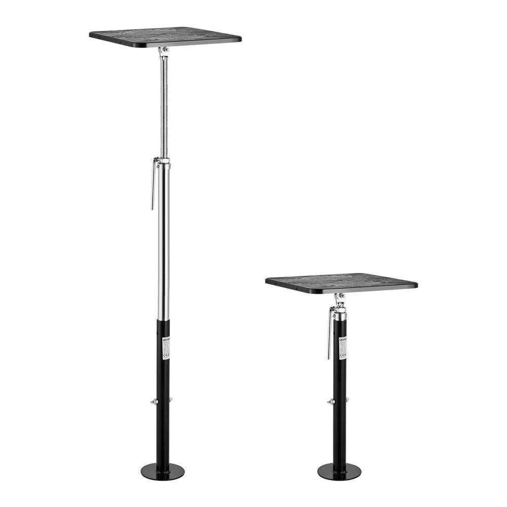 Set 2 Pezzi Piedi di Supporto e Sollevamento per Camper SUV in Acciaio Nero Regolabili da 541,02 a 1219,2 mm YC25002