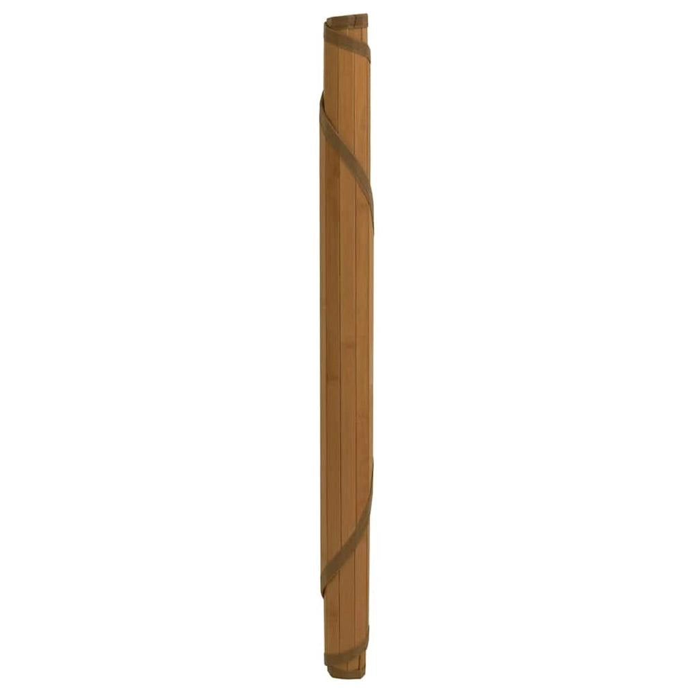 Tappeto Rotondo Marrone 100 cm in Bambù