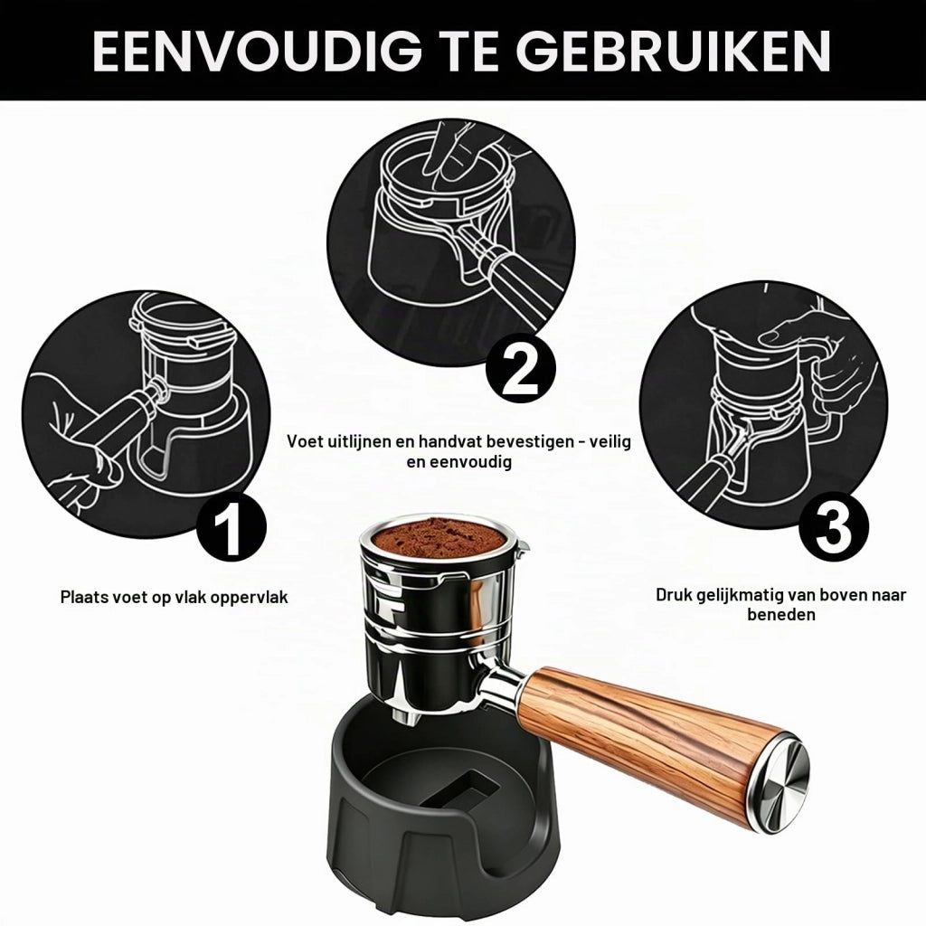 Base in silicone per pressino da caffè, compatibile con pressini da 51/58 mm, colore nero