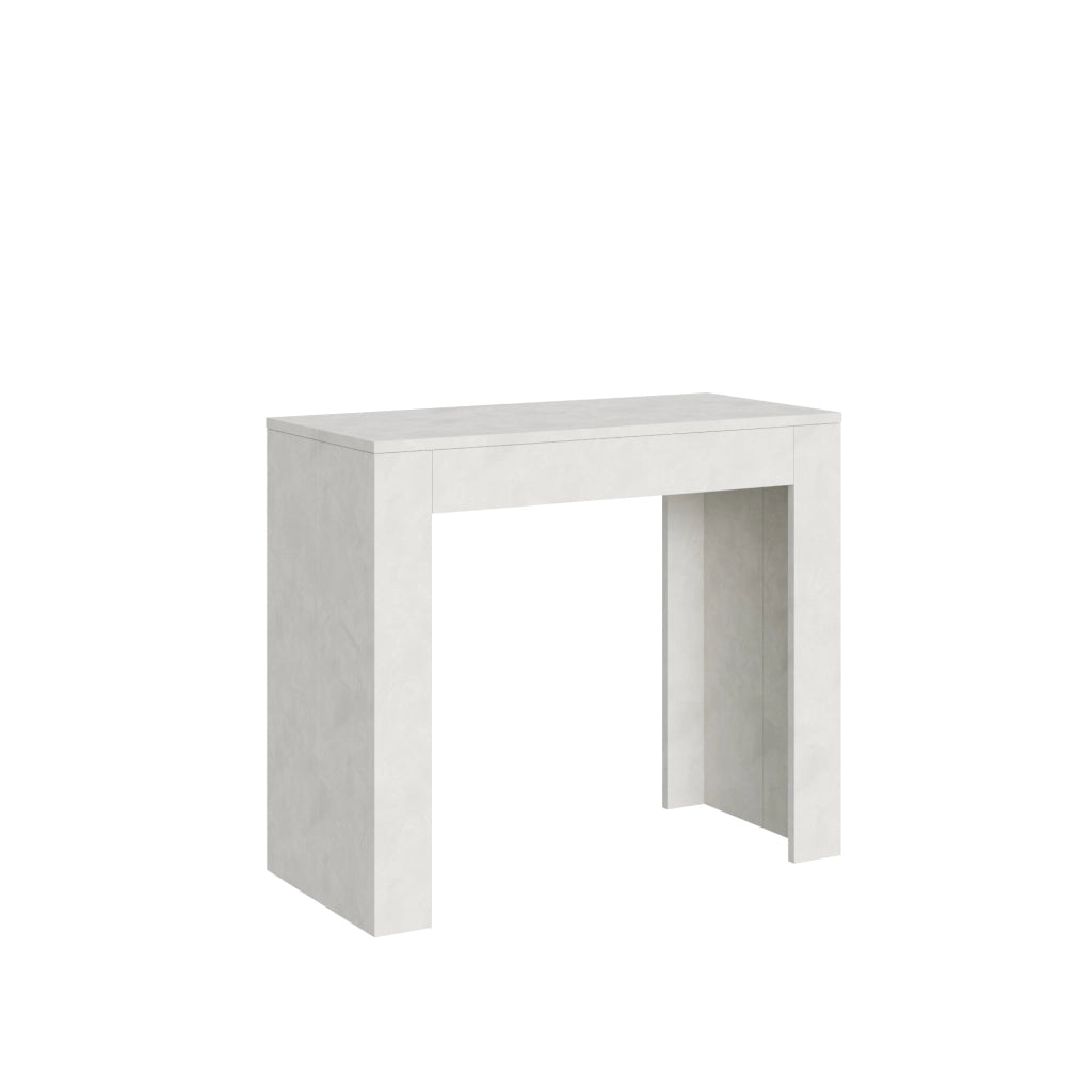 Consolle allungabile 90x42/302 cm Emy bianco spatolato