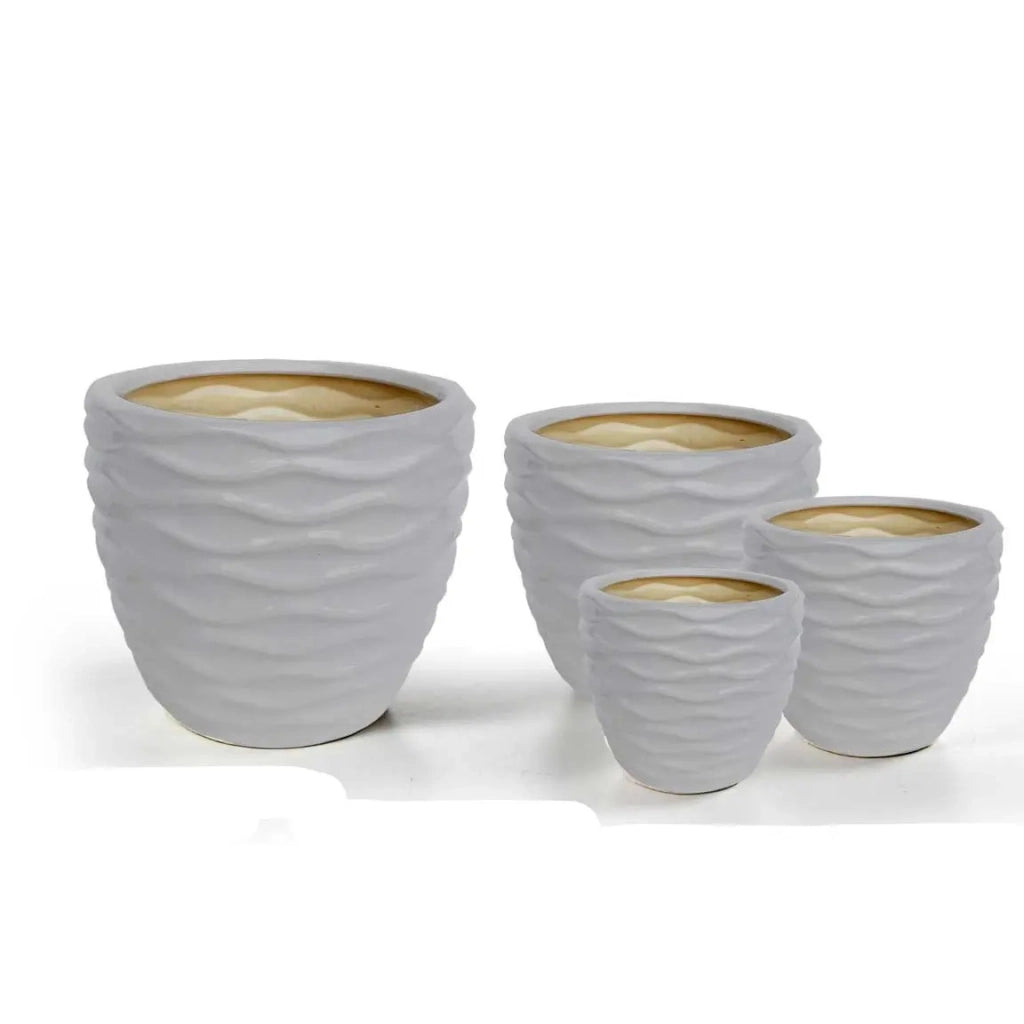 Set 4 cachepot grigi Ø29/21/15/12cm