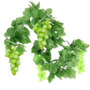 Uva artificiale, 12 pezzi, verde, lunghezza 2,3 metri, realizzata in plastica