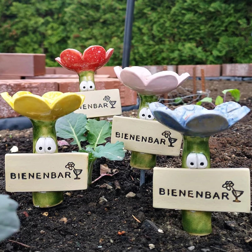 4 pezzi Bicchieri per api, stazione per bere insetti, ciotola per api da giardino, bicchiere per farfalle, posti sicuri per bere per api