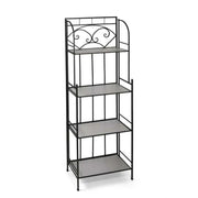 Set 2 scaffali in metallo con 4 ripiani cm 60x28x162h